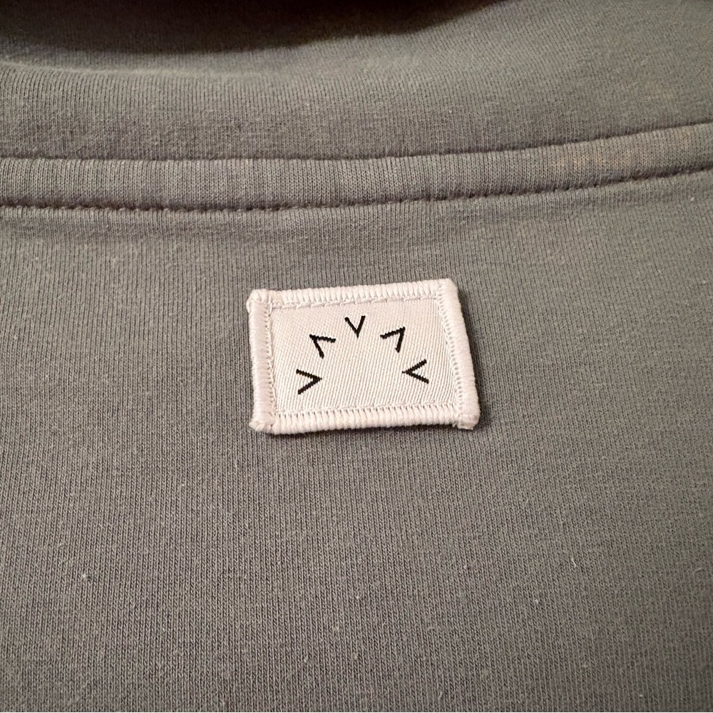 Varley Gray Funnel Neck Drawstring Waist Pullover Sweatshirt Top Size M - Picture 8 of 8